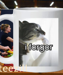 I Forgor Cringey Shirt Funny Cat Mug