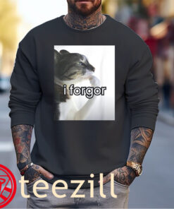 I Forgor Cringey Shirt Funny Cat Sweater
