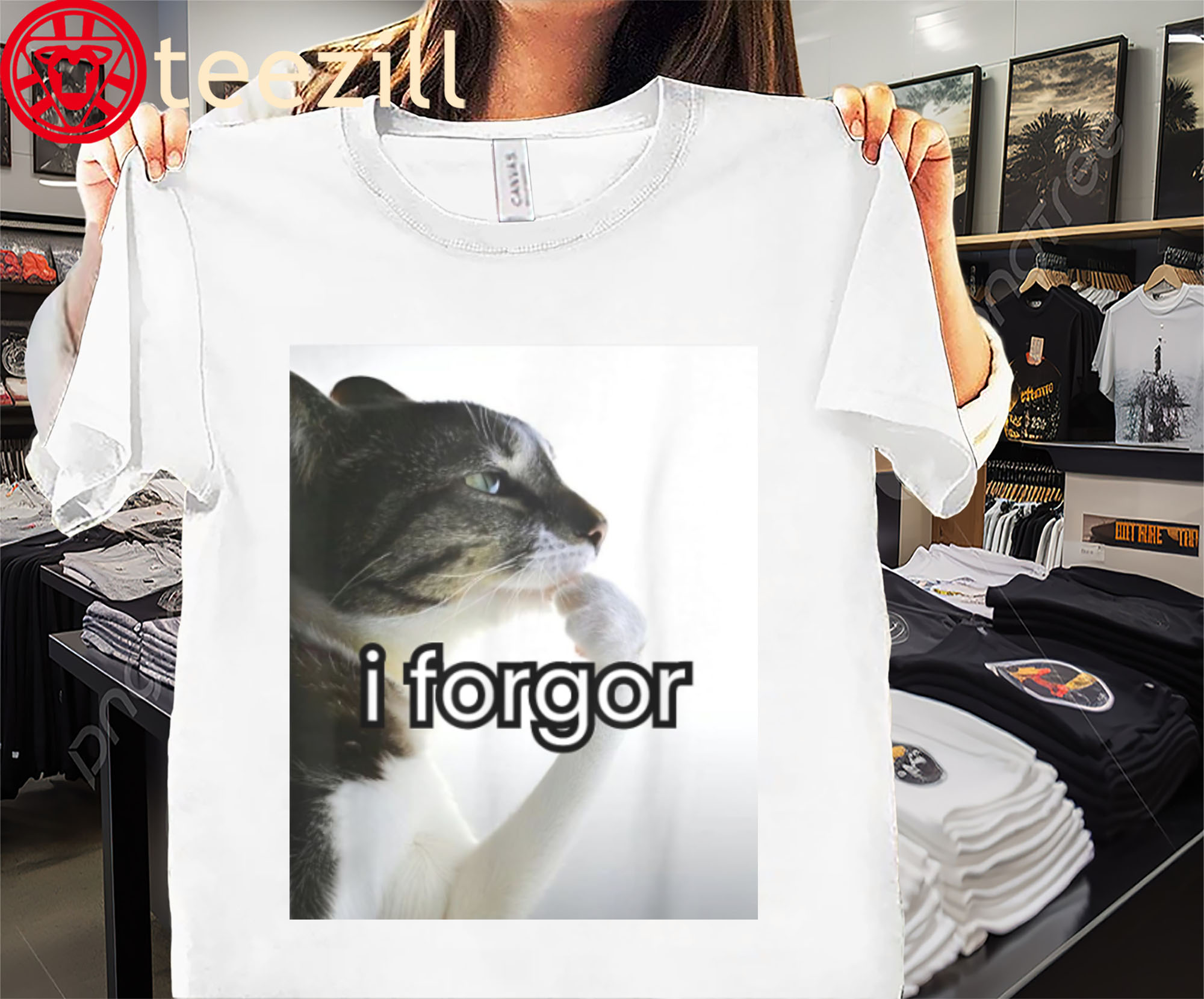 I Forgor Cringey Shirt Funny Cat
