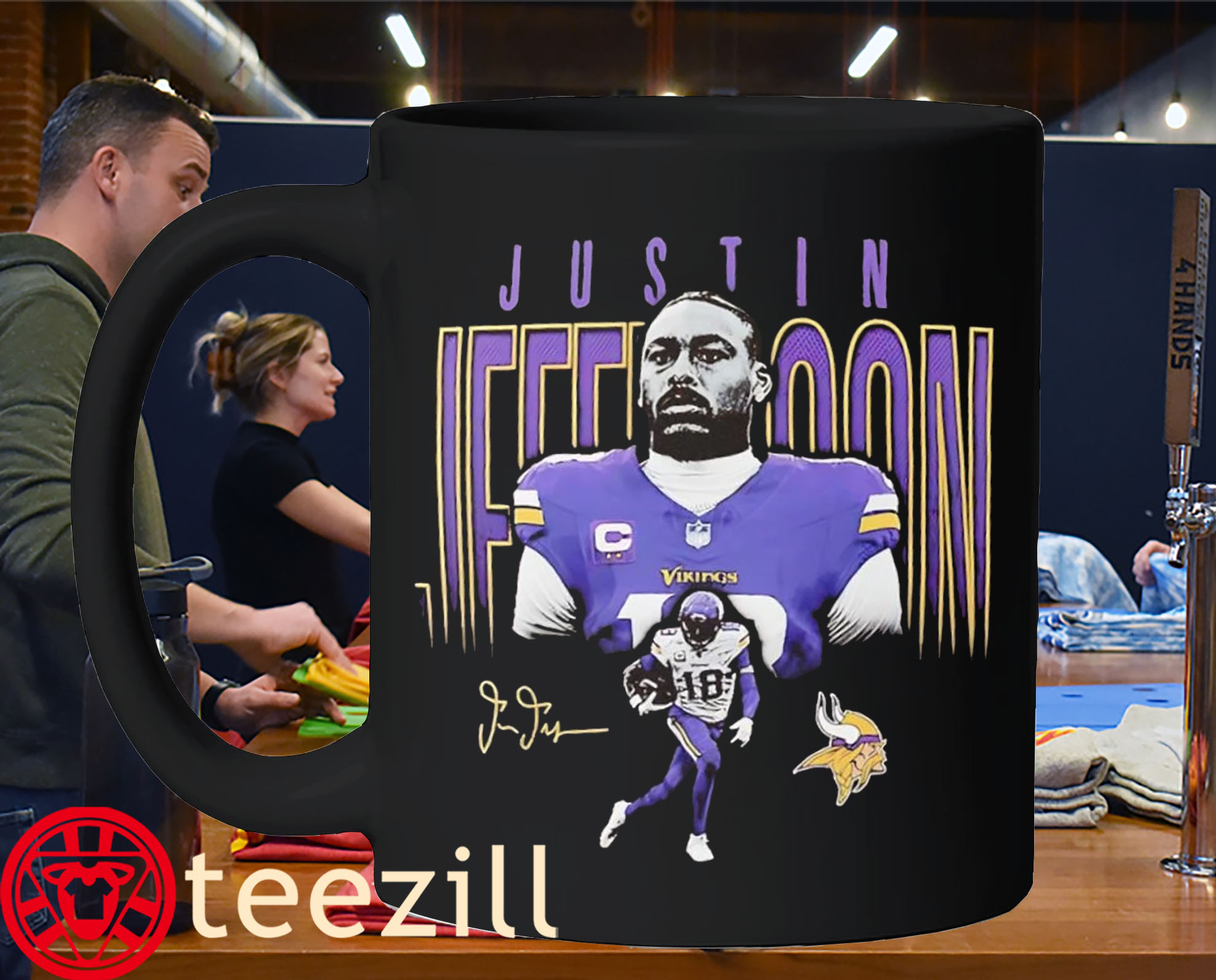 Justin Jefferson Minnesota Vikings Graphic Mug