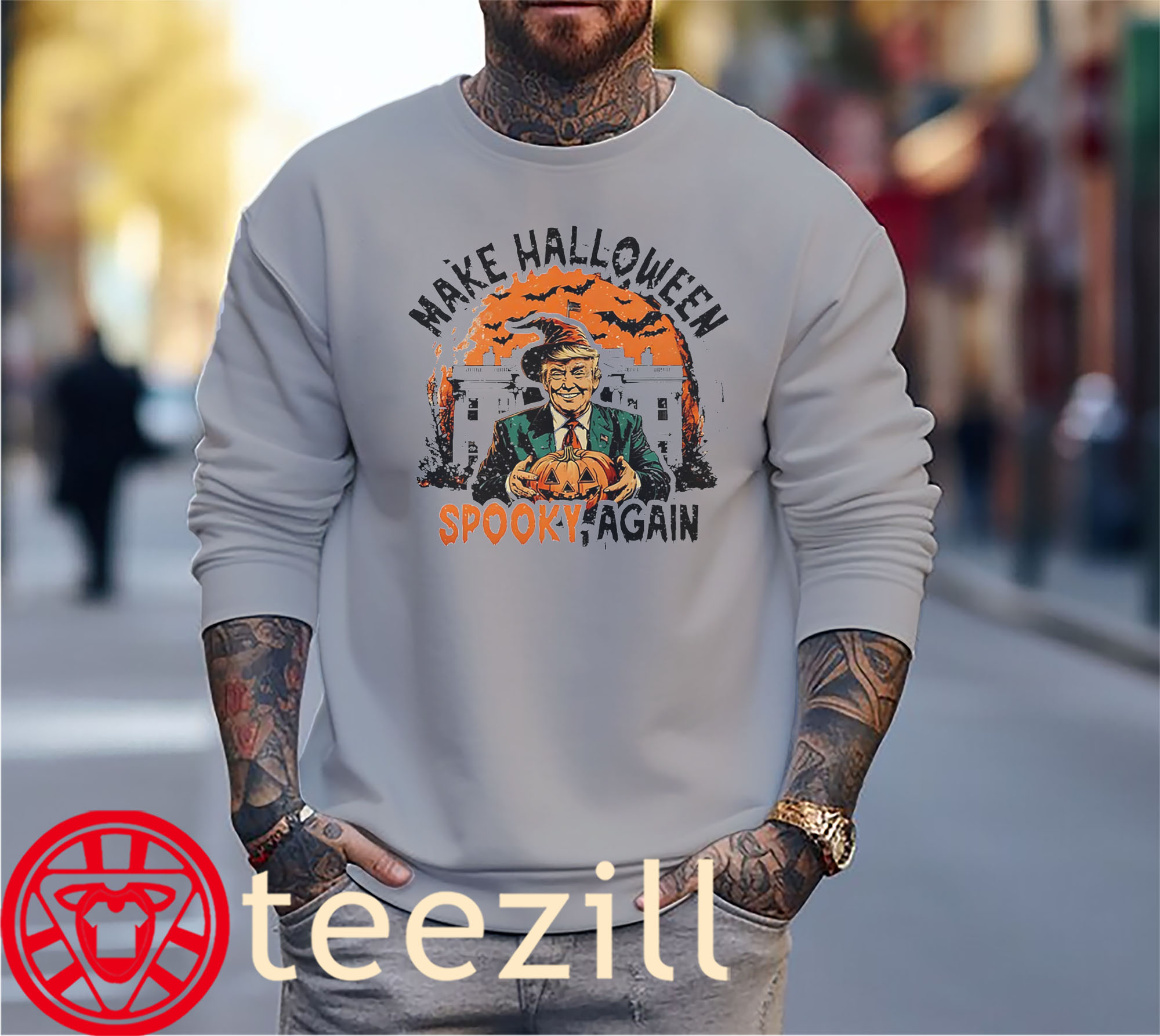 Make Halloween Spooky Again Trump Premium Shirt Sweater