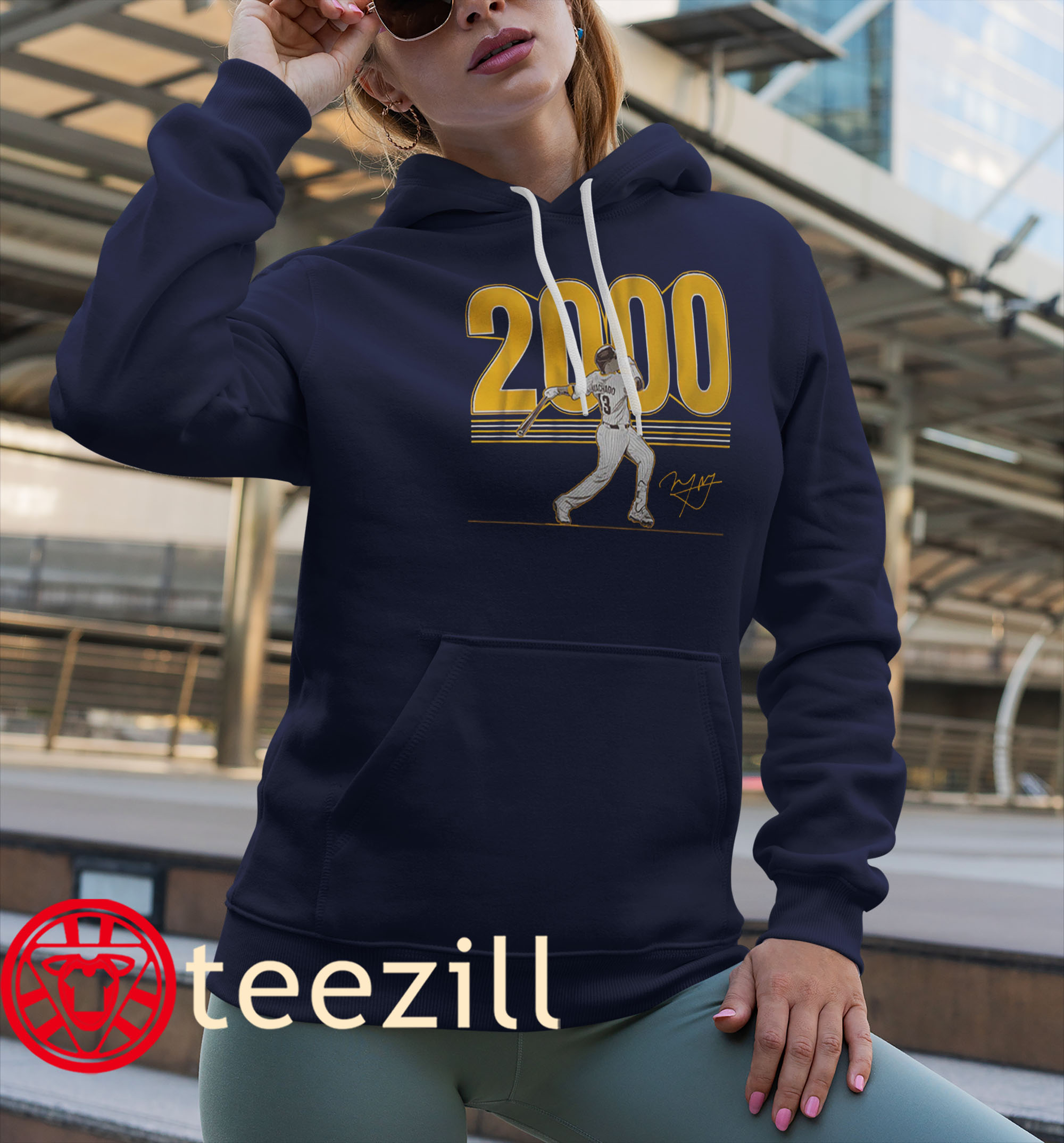 Manny Machado 2000 Hits Tee Shirt San Diego Baseball Hoodies