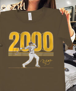 Manny Machado 2000 Hits Tee Shirt San Diego Baseball Shirt