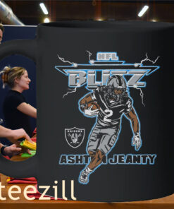 Men's NFL Blitz Raiders Ashton Jeanty Shirt mug