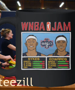 Men's WNBA Jam Mystics Sykes And Edwards Shirt Mug