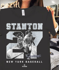 Number and Portrait Giancarlo Stanton NY Baseball Shirt