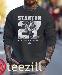 Number and Portrait Giancarlo Stanton NY Baseball Shirt Sweater