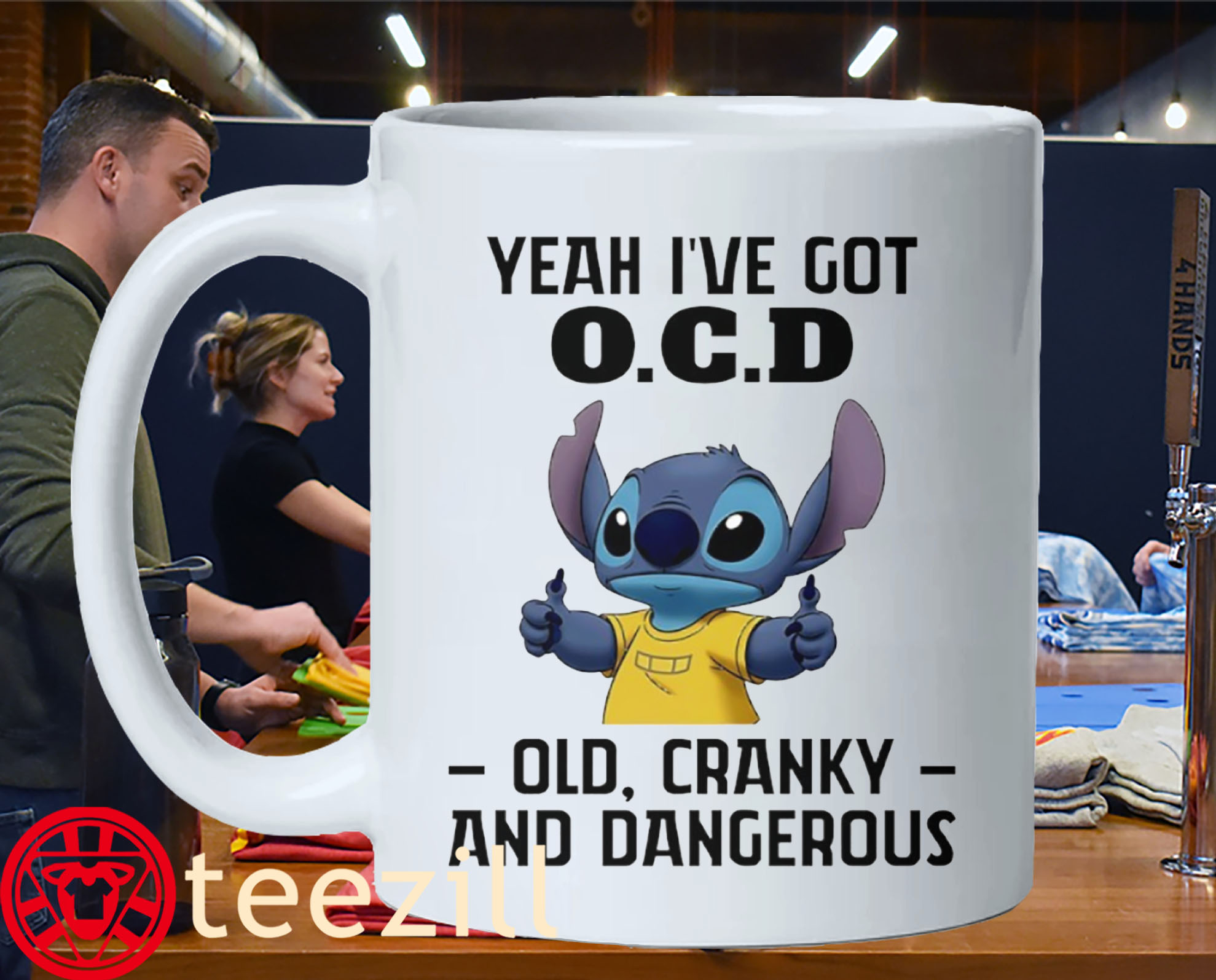 OCD Stitch Old Cranky And Dangerous Mug