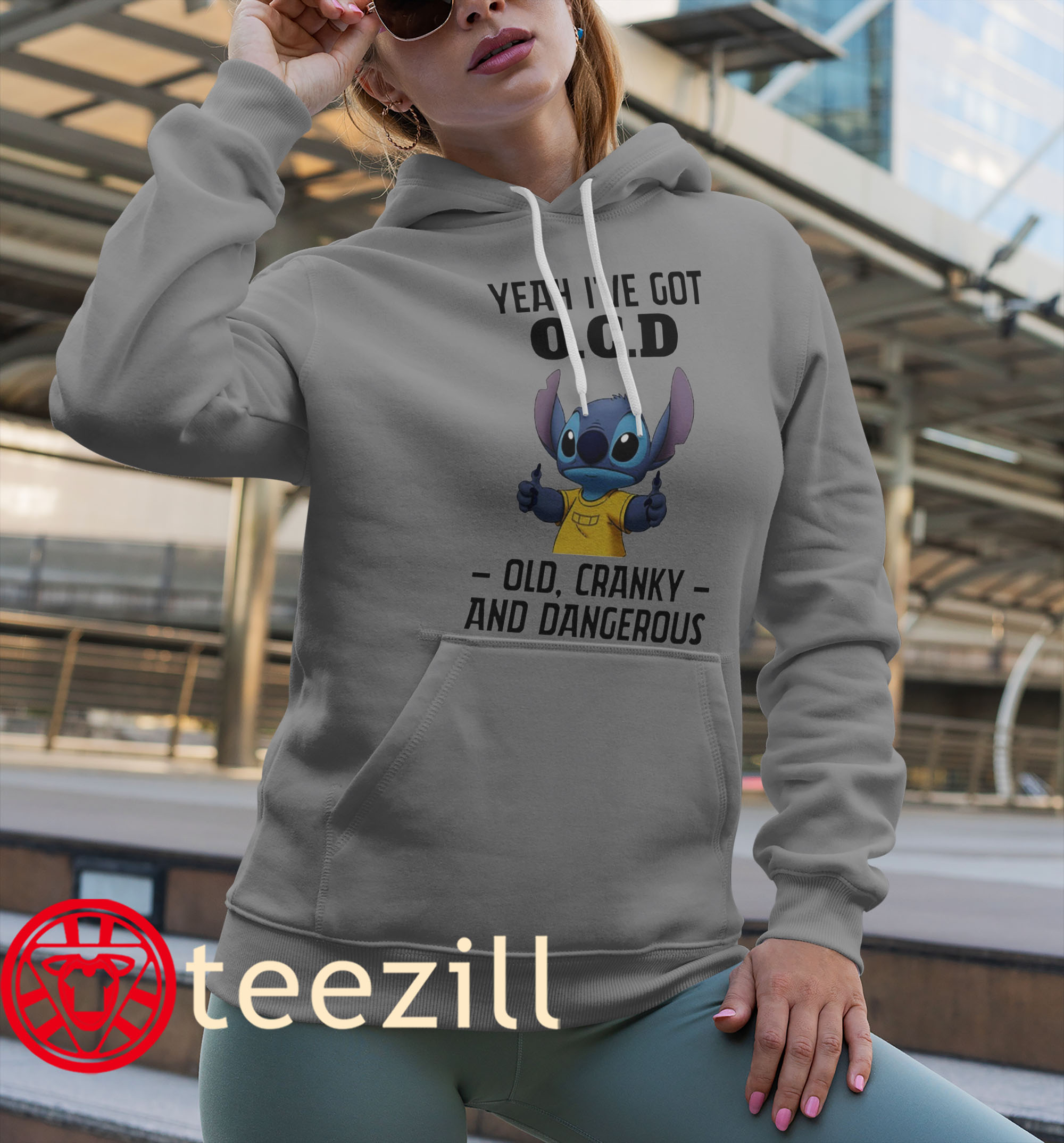 OCD Stitch Old Cranky And Dangerous Shirt Hoodies