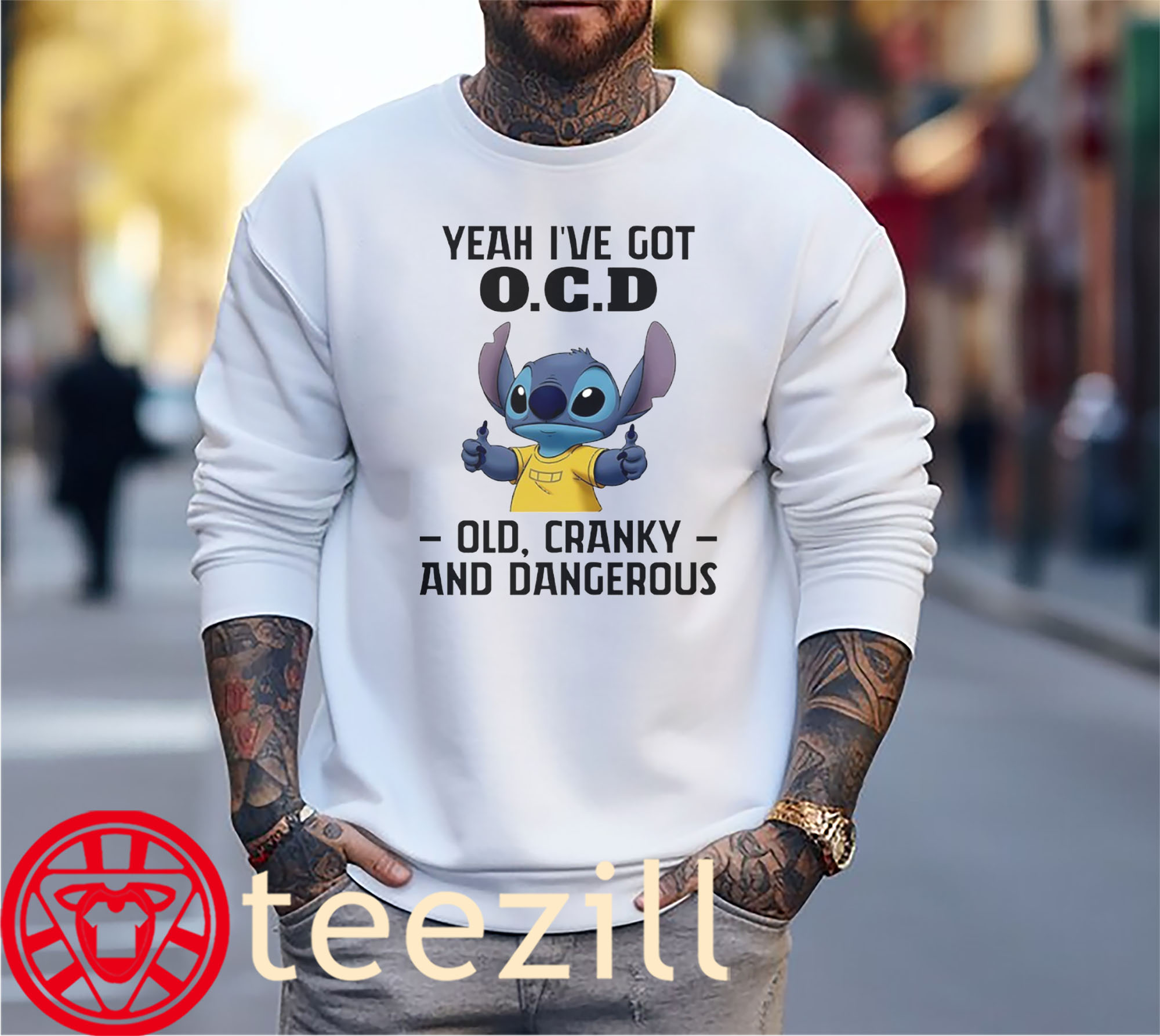 OCD Stitch Old Cranky And Dangerous Shirt sweater