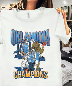 Oklahoma City Thunder Champions Shirt OKC Thunders - Skeleton T-Shirt