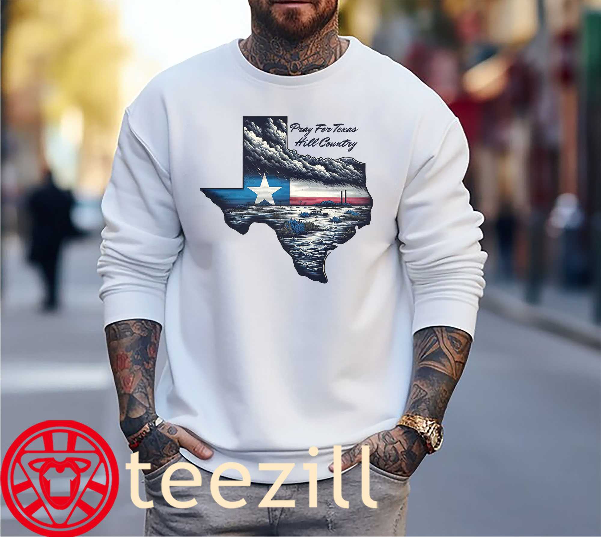 Pray for Texas Tshirt- Support Texas Hill Country- Texas Flooding Shirt Sweater