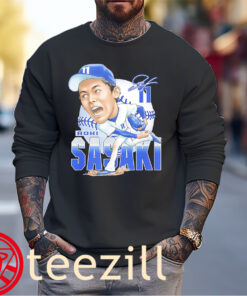 Roki Sasaki #11 LA Baseball Pitching Autographed TShirt Sweater