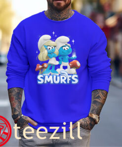 Smurfette & No Name Portrait Shirt – Smurfs Movie Cartoon T-Shirt Sweater