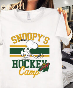 Snoopy's Wild Hockey Camp Shirt Minnesota