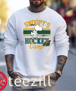 Snoopy's Wild Hockey Camp Shirt Minnesota sweater