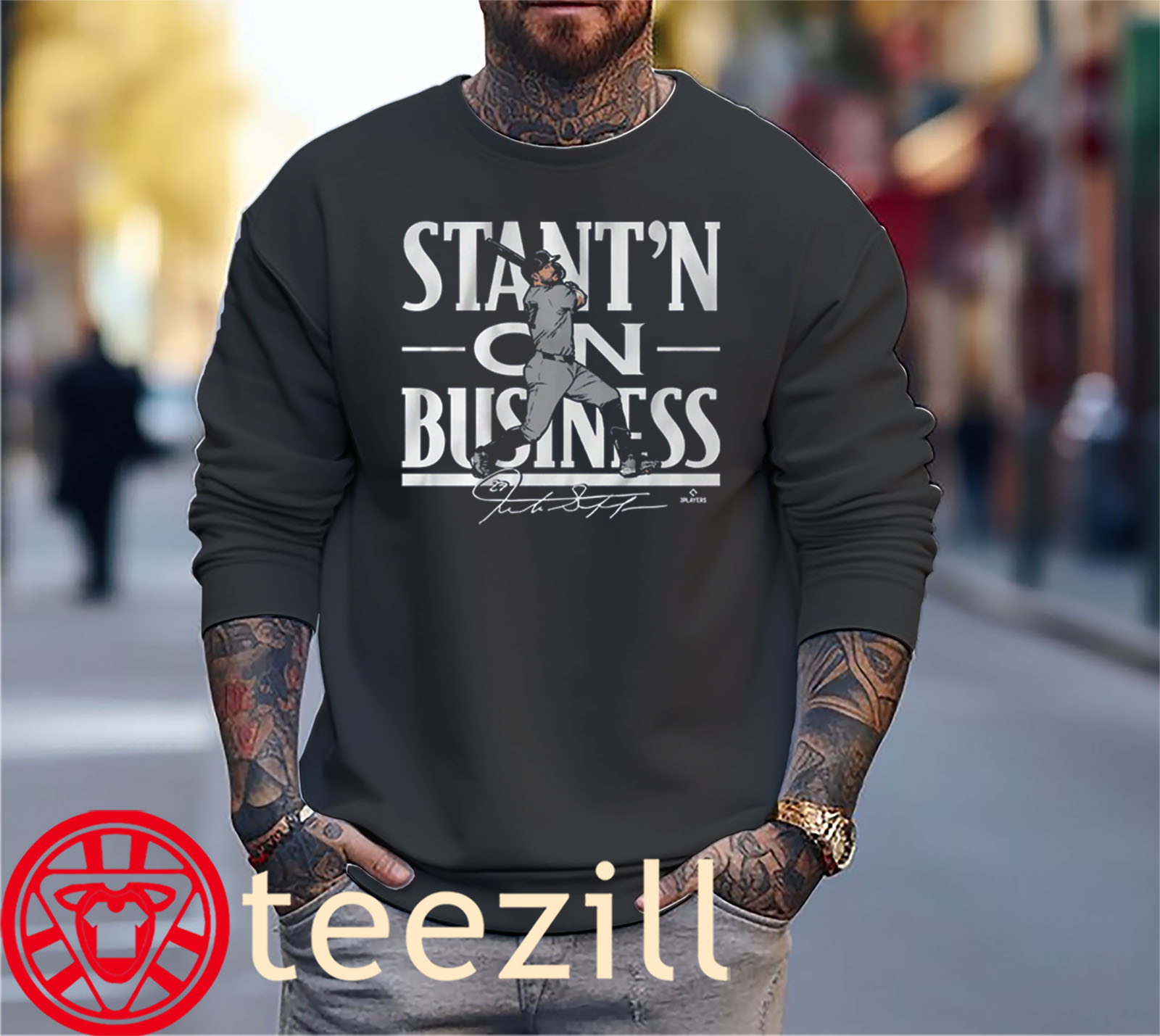 Stant'n on Business Giancarlo Stanton's Epic Homerun Shirt Sweater