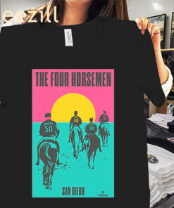 The Four Horsemen Bullpen San Diego Baseball Shirt Adrian Morejon- Jason Adam- Jeremiah Estrada- Robert Suarez