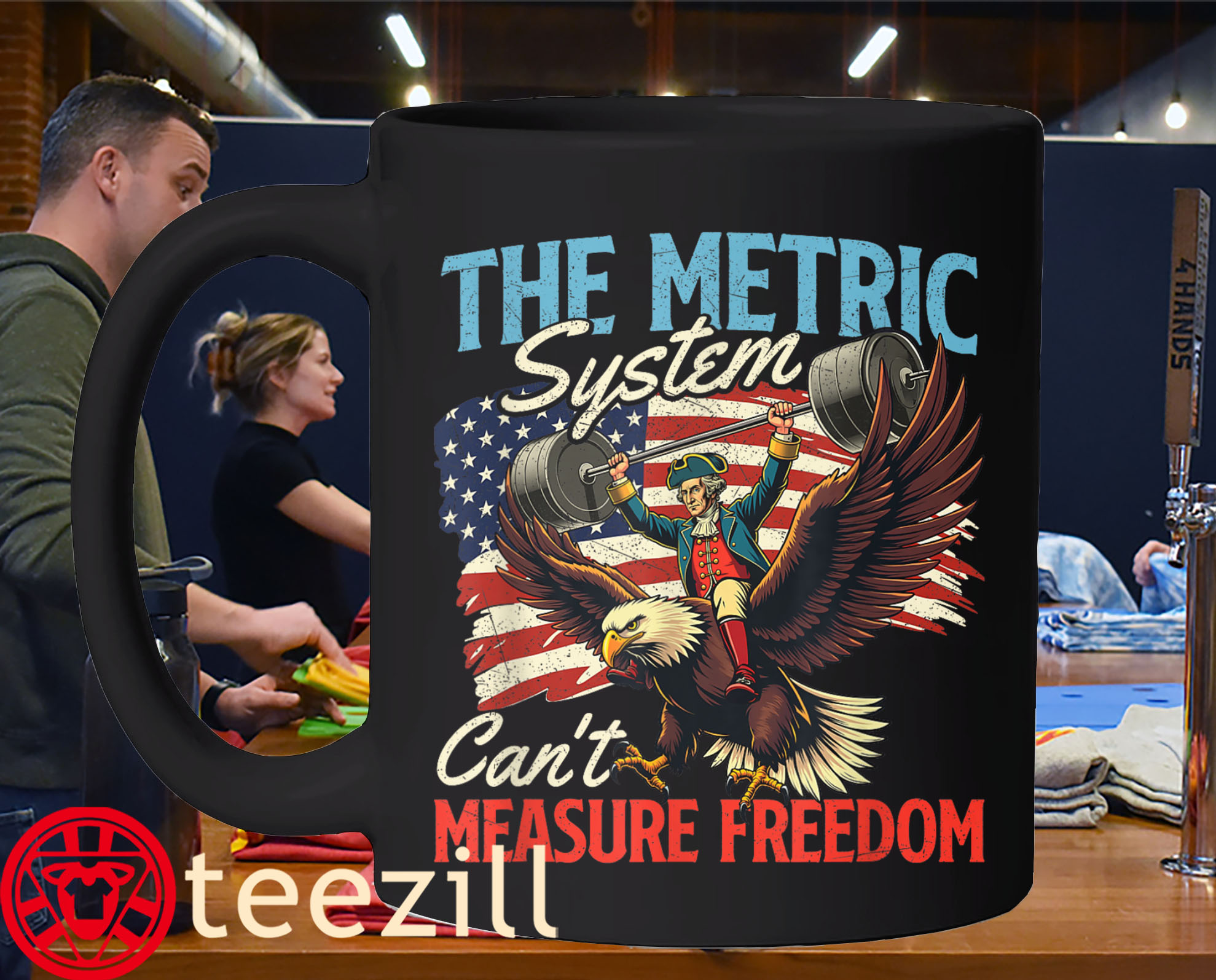 US The Metric System Can't Measure Freedom Premium 4th Of July Mug