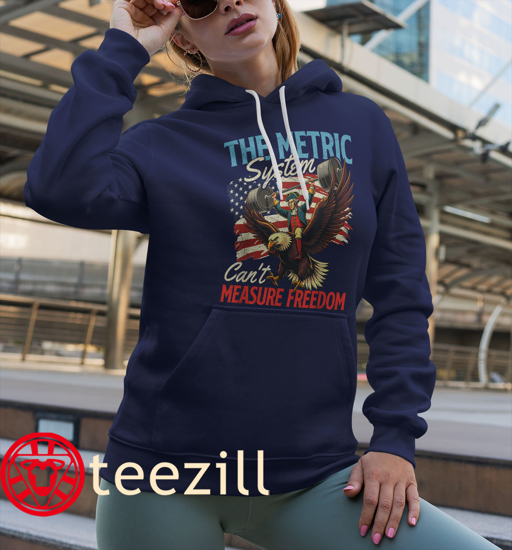 US The Metric System Can't Measure Freedom Premium 4th Of July T-Shirts