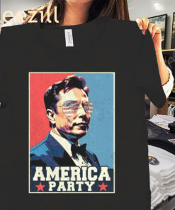 Vintage America Party Elon Musk Garphic Shirt