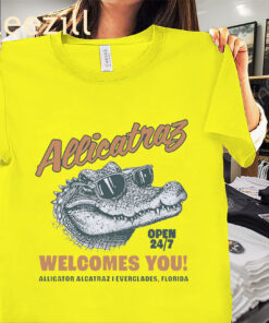 Welcomes You Alligator Alcatraz In Everglades Florida Premium Shirt