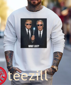 What List Trump And Epstein Parody Black Poster Style Political Shirt Sweater
