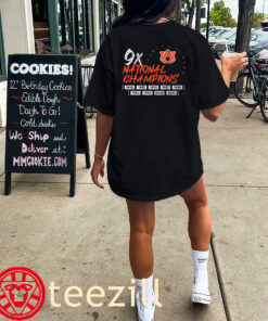 Auburn Football 9-Time National Champs Shirt Officially Auburn University Classic