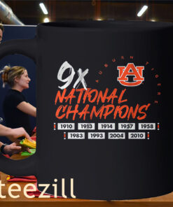 Auburn Football 9-Time National Champs Shirt Officially Auburn University Mug
