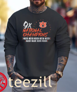 Auburn Football 9-Time National Champs Shirt Officially Auburn University Sweater