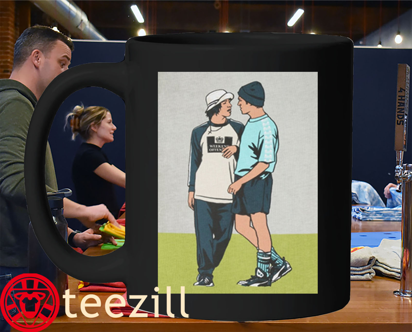 Damon Albarn And Liam Gallagher Classic Premium Mug