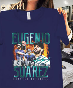 Eugenio Suárez Retro Flair Seattle Baseball Tee Shirt