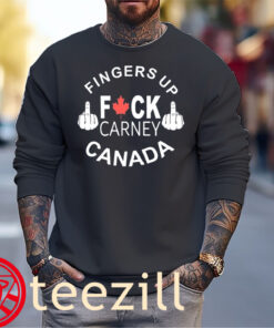Fingers Up Fuck Carney Canada Political Sweater