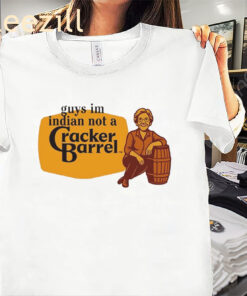 Guys I'm Indian Not A Cracker Barrel Parody Logo Shirt Hillary Clinton