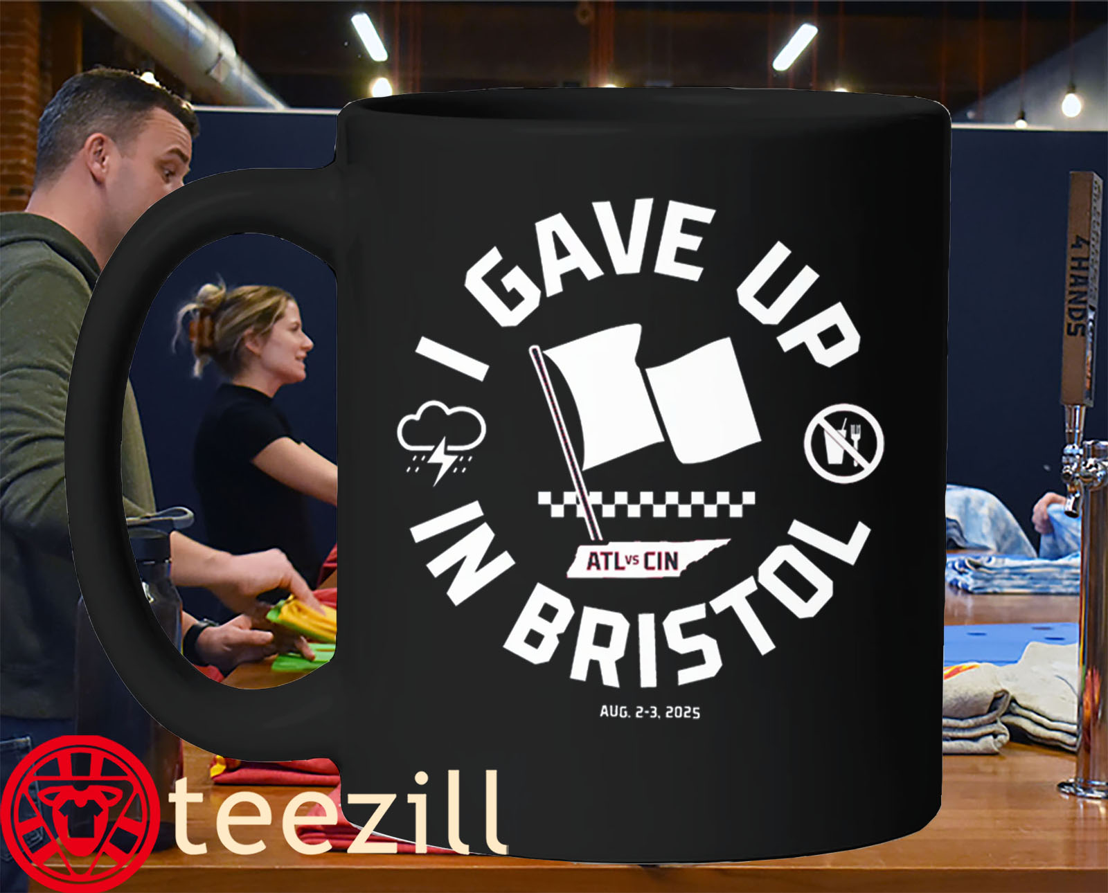 I Gave Up in Bristol Shirt – ATL vs CIN 2025 Baseball Disaster Tee Mug