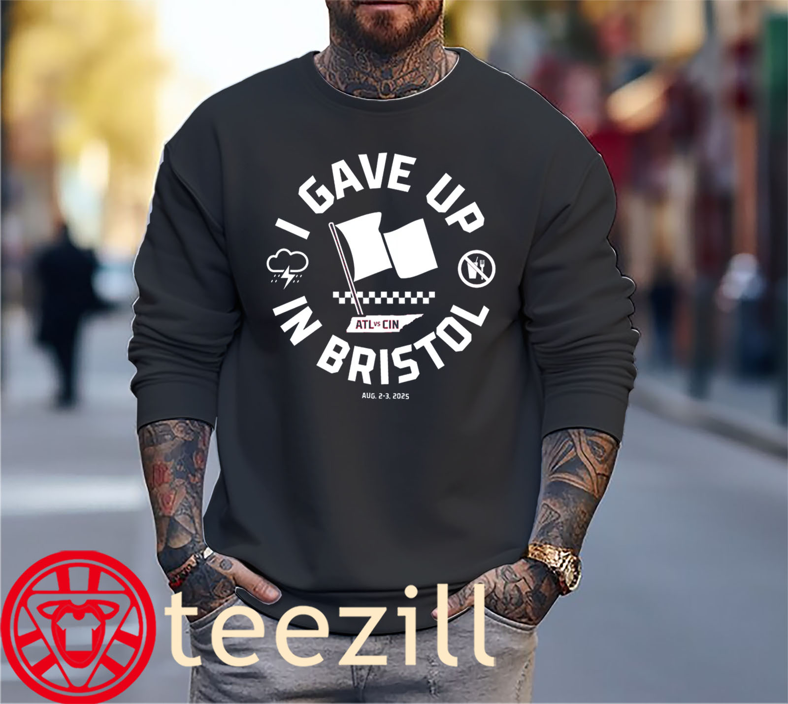 I Gave Up in Bristol Shirt – ATL vs CIN 2025 Baseball Disaster Tee Sweater