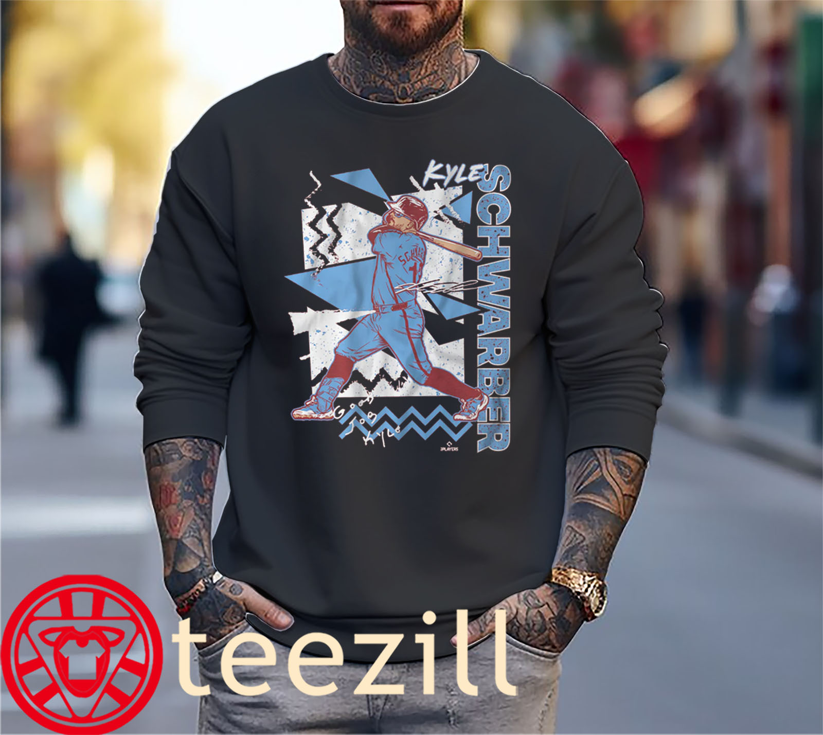 Kyle Schwarber Philly's 90s Style Shirt- Philadelphia Baseball Sweater