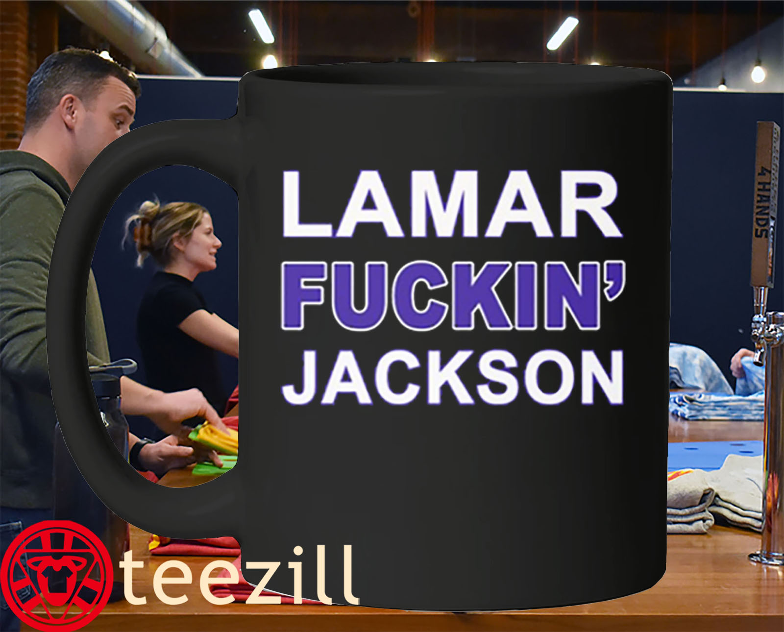 Lamar Fuckin Jackson Mug Baltimore Ravens