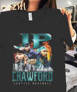 Limited JP Crawford Seattle Baseball Retro Flair TShirt