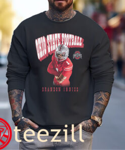 Ohio State Football Brandon Inniss Illustrated Black Premium Shirt Sweater