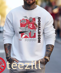 Ohio State Football CJ Donaldson 90s style White Shirt Sweater