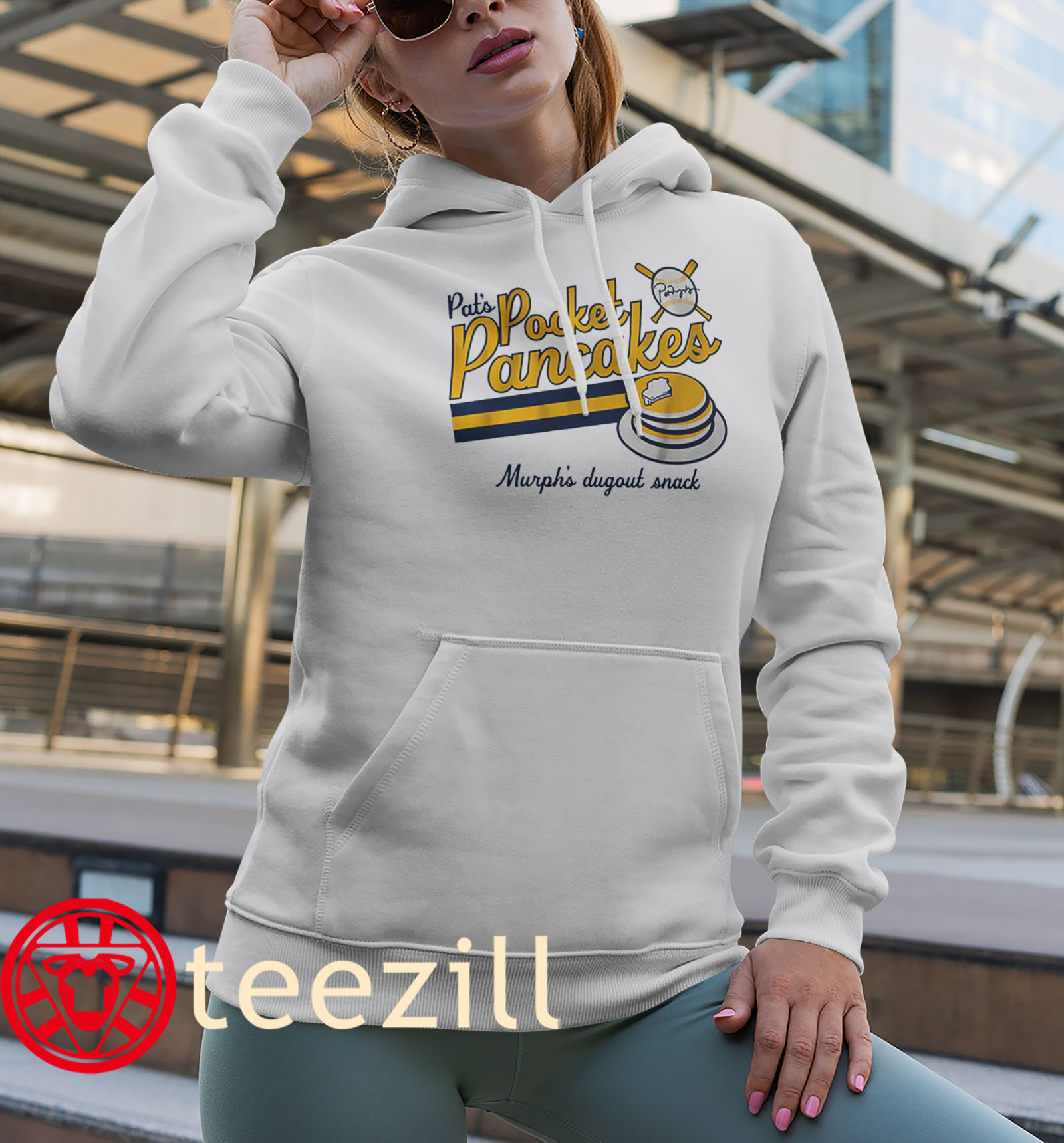 Pat Murphy “Pocket Pancakes” Shirt - Milwaukee Baseball Tee Fan Gear Hoodies