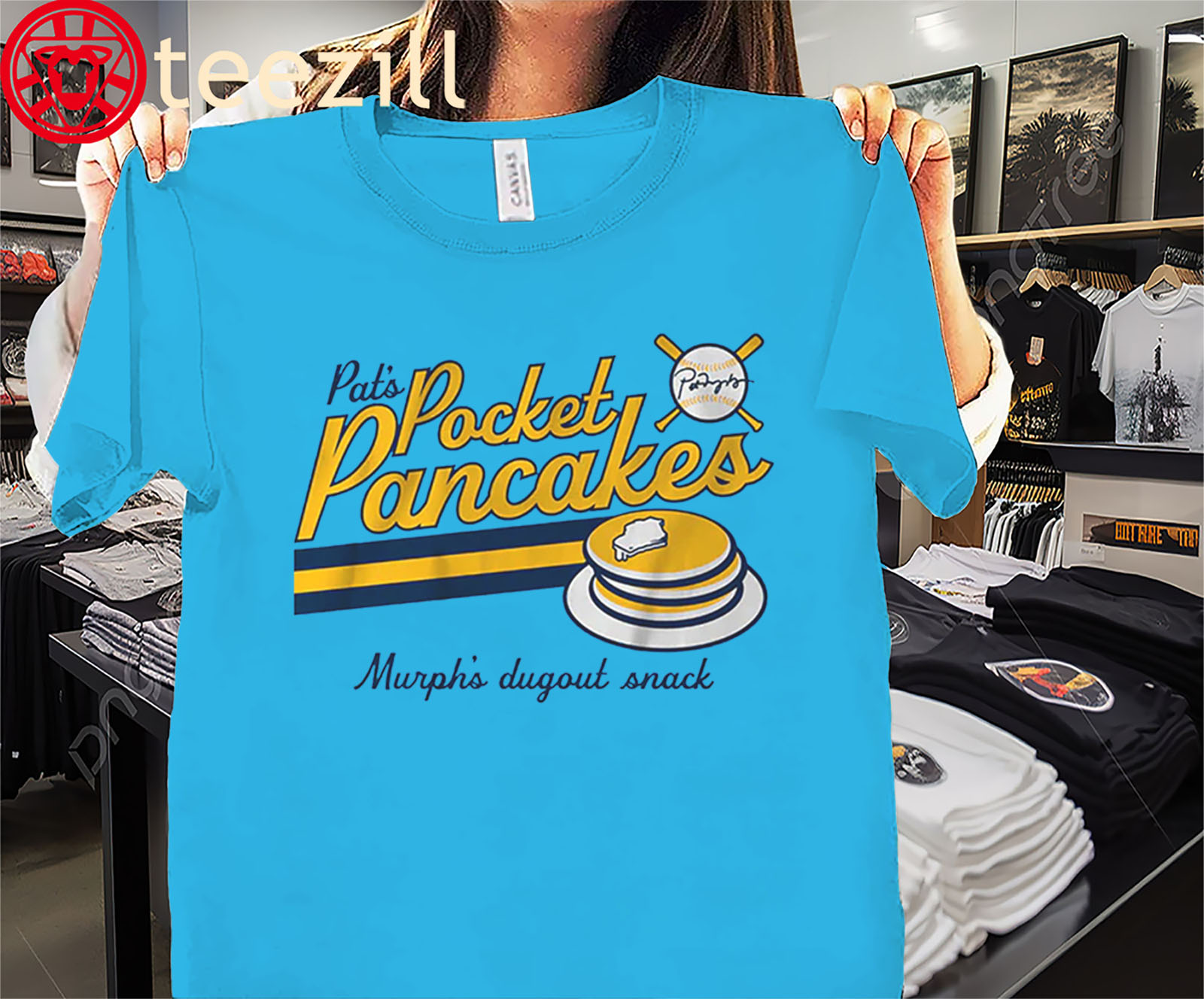 Pat Murphy “Pocket Pancakes” Shirt - Milwaukee Baseball Tee Fan Gear Shirt