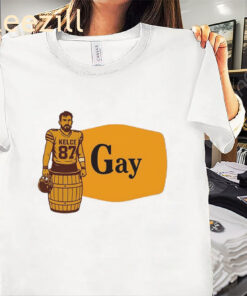 Premium Travis Kelce Gay Cracker Barrel Parody Logo Shirt