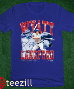 Premium Wyatt Langford Texas Baseball Retro Flair TShirt