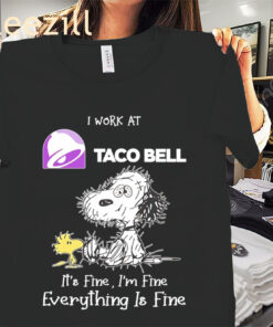 Snoopy And Woodstock I Work At Taco Bell Shirt