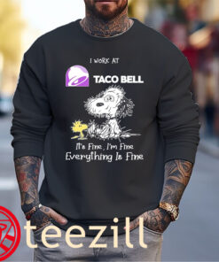Snoopy And Woodstock I Work At Taco Bell Shirt Sweater