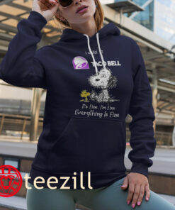 Snoopy And Woodstock I Work At Taco Bell Shirts