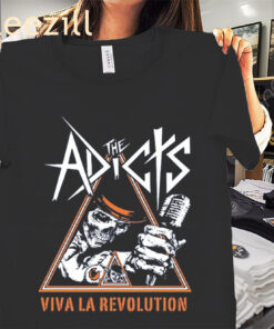 The Adicts Viva La Revolution Funny Skull T-shirt