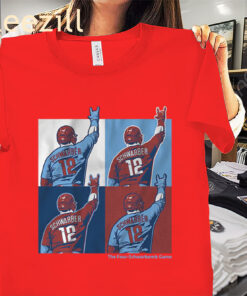 Kyle Schwarber: The Four-Schwarbomb Game Shirt – Philadelphia Baseball Tee